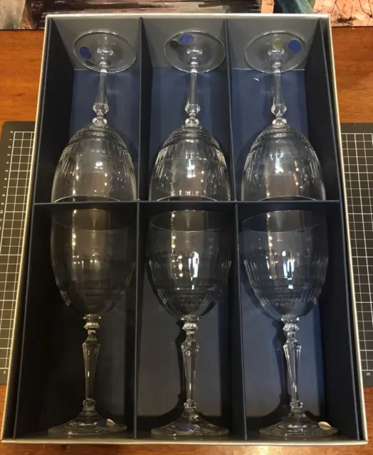 Set of 6 Bohemia 24% Lead Czech Crystal Champagne Glass