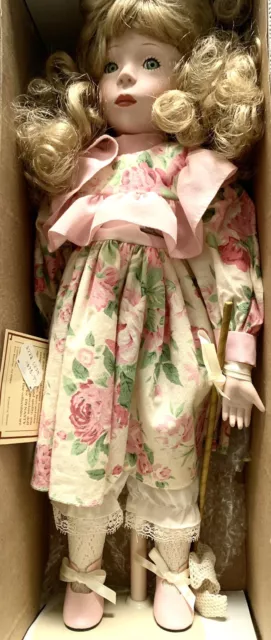 Dynasty Porcelain Doll Anna Collection Jenny with Butterfly Net 1988 rare