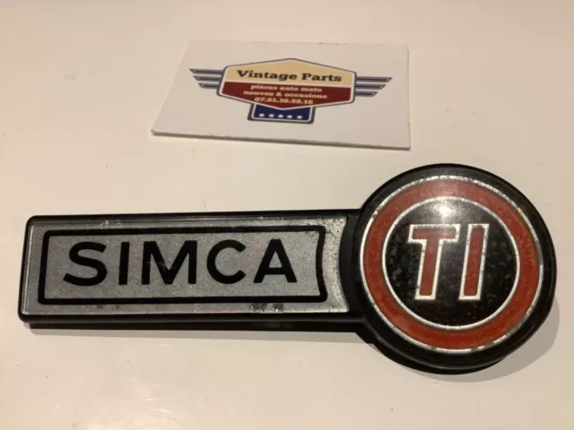 Simca 1100 TI monogramme insigne logo embleme