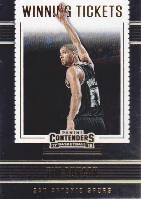 2017-18 Panini Contenders Winning Tickets #5 Tim Duncan San Antonio Spurs