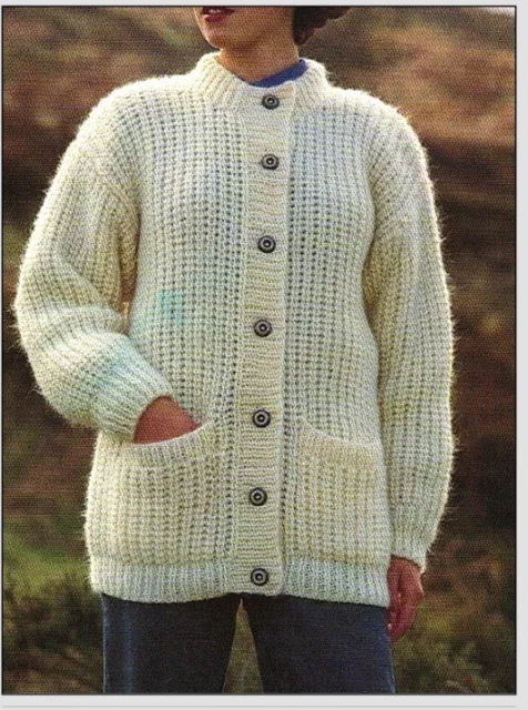 0084. Knitting pattern. Ladies long sleeve cardigan. Paper Copy. Chunky