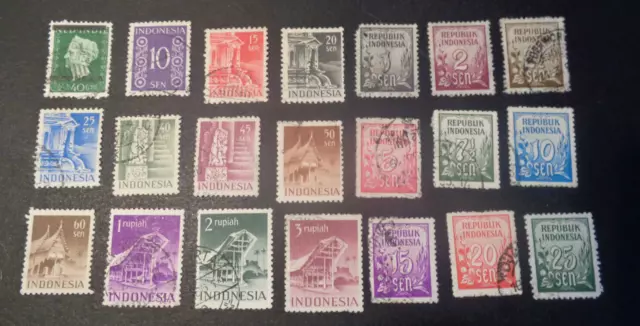 1948/1951 Alte Sammlung Briefmarken - INDONESIEN - gestempelt