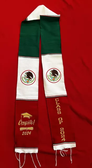 Class of 2024 Sarape graduation sash school stole  wraps Mexican Stole