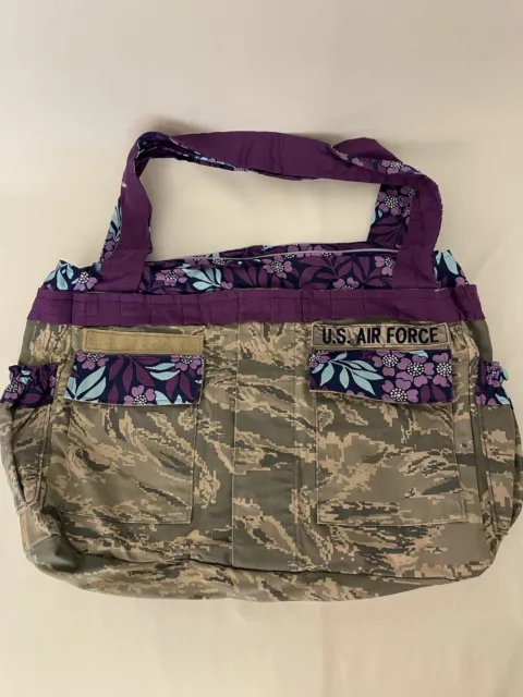 Custom Handmade Military Diaper Bag + Changing Pad Mat ABU Uniform Air Force