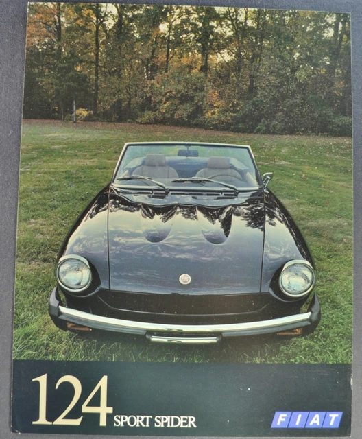 19761977 FIAT 124 Sport Spider Sales Brochure Sheet Excellent Original
