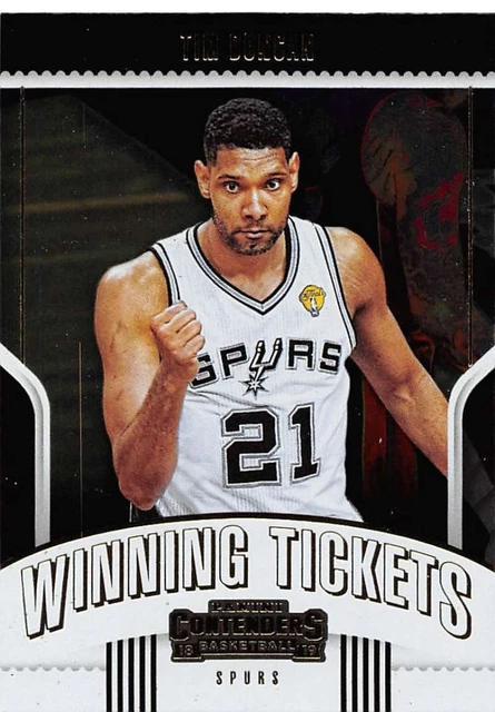 2018-19 Panini Contenders Winning Tickets #22 Tim Duncan San Antonio Spurs