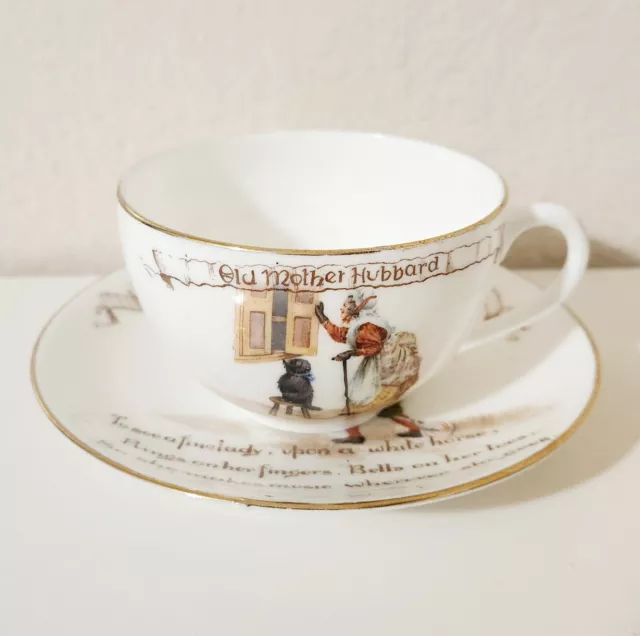 Royal Doulton "Old Mother Hubbard" Collectible Antique Vintage Tea Cup & Saucer
