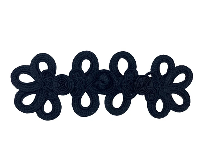Alamaro Soutache Passamaneria Nero Cm 22x7 BTN1559