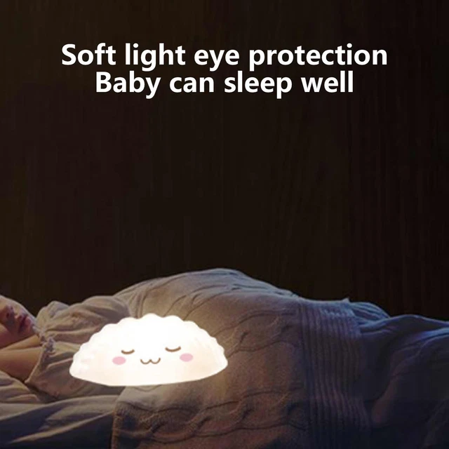 LT Lampe De Nuit Close Eyes Cute Dumpling Shaped Small Night Light Bedroom