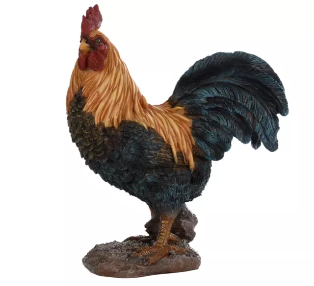 Gartenfigur, Dekofigur, Bunter Hahn, Stehend, Huhn, Henne, Hühner 37000046