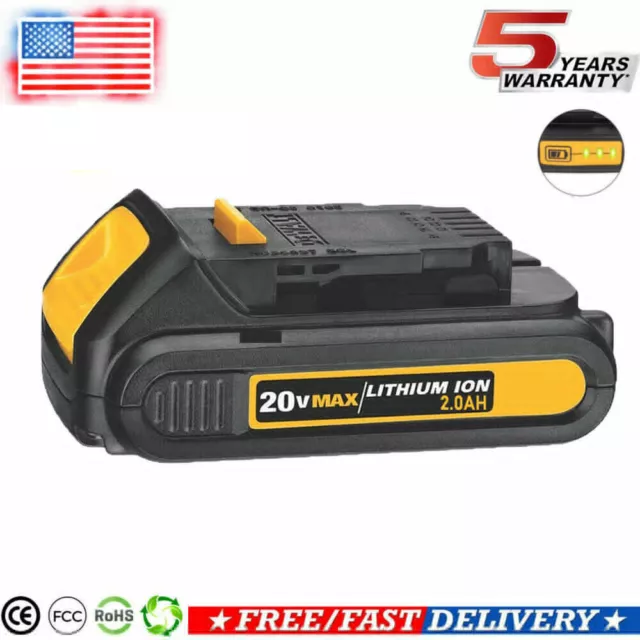 DCB201 For DeWALT 20V LITHIUM ION Battery Max DCF885 DCD777 DCB204 DCD771 DCB203