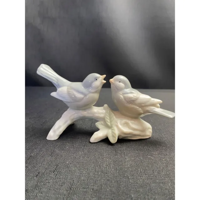 Vintage Otagiri OMC Japan Two Blue Birds Branch Porcelain Figurine Gift Lovers
