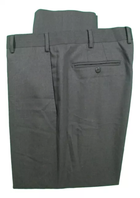ZANELLA TODD MENS Charcoal Flat Front Wool Dress Pants 39x30 $54.71 ...
