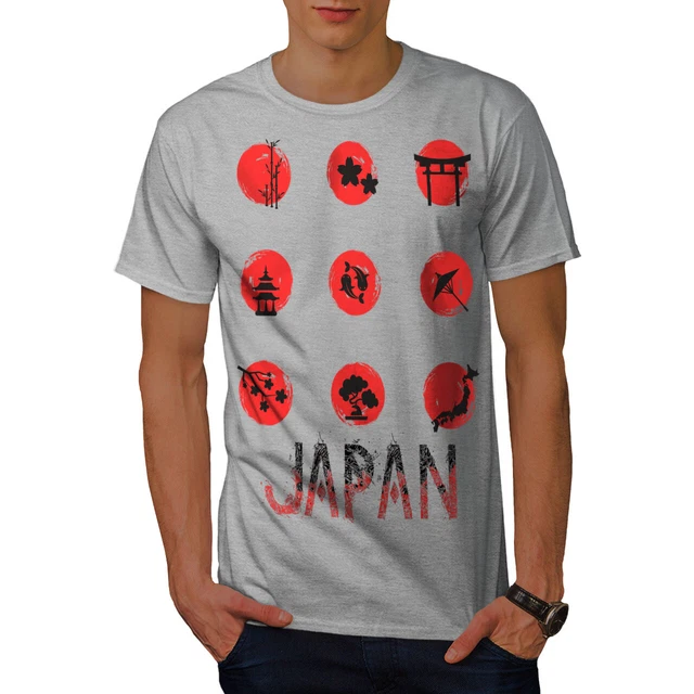 Wellcoda Japan Stylish Art Mens T-shirt, Eastern Graphic Design Printed Tee
