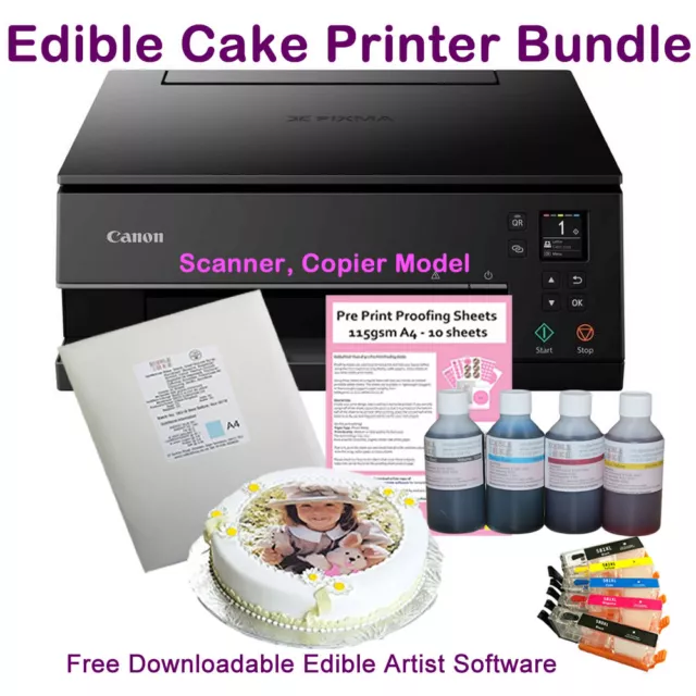 A3 Edible Printer Kit - Canon iX6850, Refill Ink Cartridges, Ink