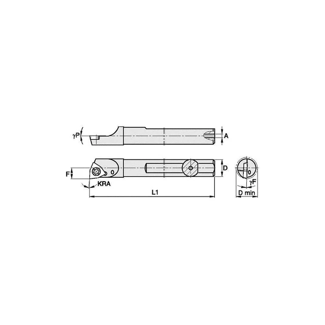 WIDIA QSBIW37553R Indexable Boring Bar,0.4130",HSS