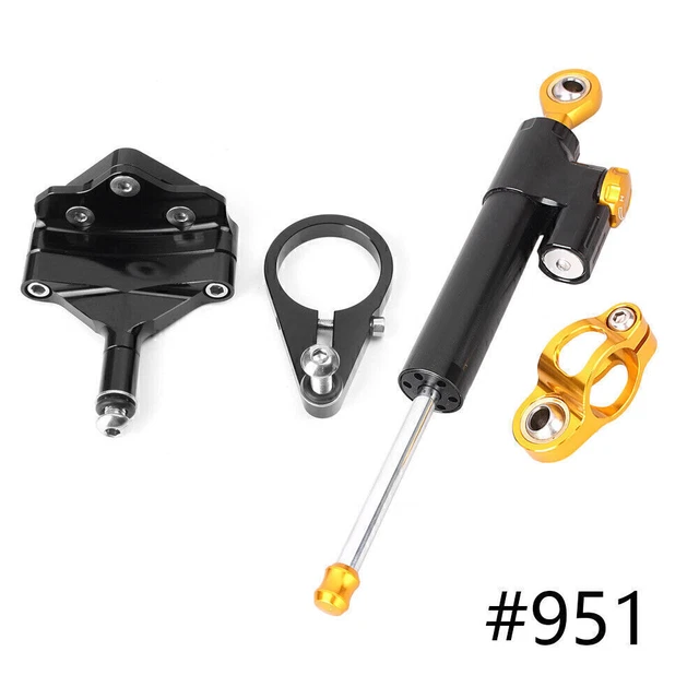 Kit staffa stabilizzatore ammortizzatore sterzo CNC adatti per Honda CBR650F 2014-2016 nero