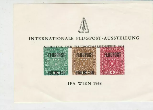 Österreich Wien 1968 Internationale Ausstellung neuwertig nie klappbar Stempelblatt Rf35417