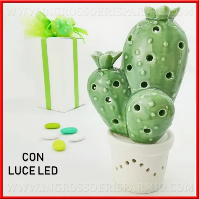 Lampada Cactus Verde Luce Led Bomboniere Originali D'arredo Matrimonio Online