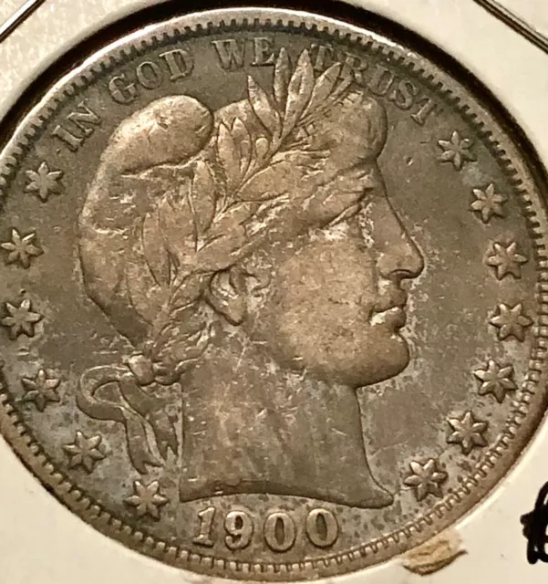 1900 S - Barber Half Dollar  VF