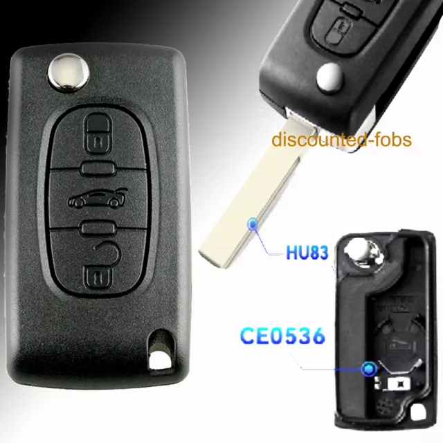 3 Button Remote Flip Car Key Fob Case Shell For Peugeot 407 307 CC 308 SW 207