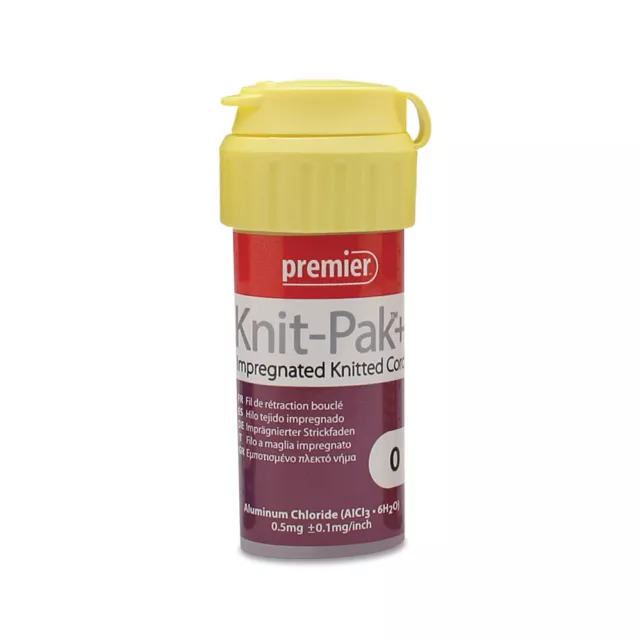 Premier Dental 9007563 Knit-Pak Plus Impregnated Retraction Cord #0 Purple 100"