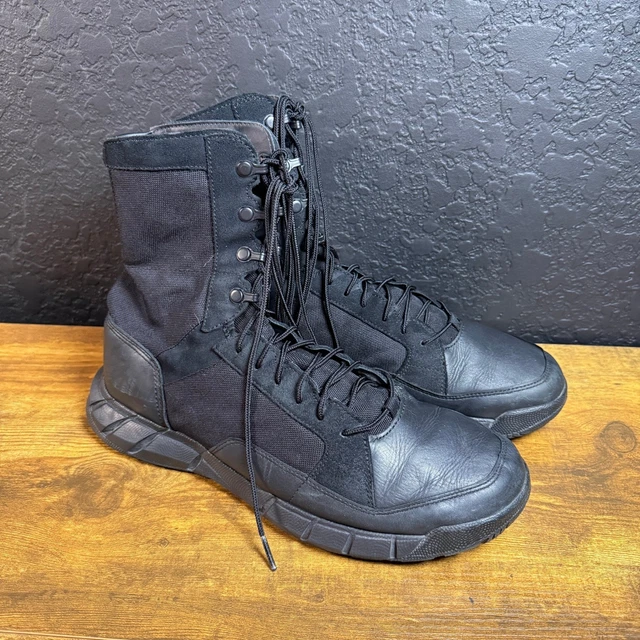 OAKLEY SI ASSAULT Boots Black Leather Textile Lace Up Military Tactical ...