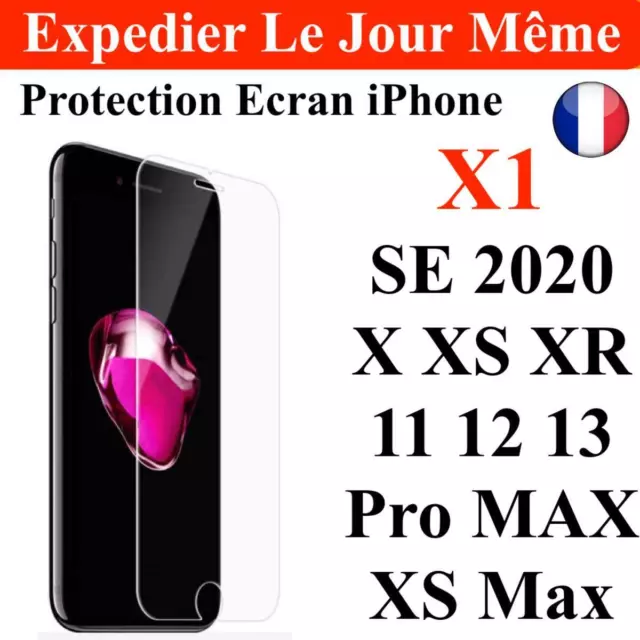 Verre Trempé Vitre Protection Film Écran iPhone 14 13 12 11 Pro Max XR XS X 8 7