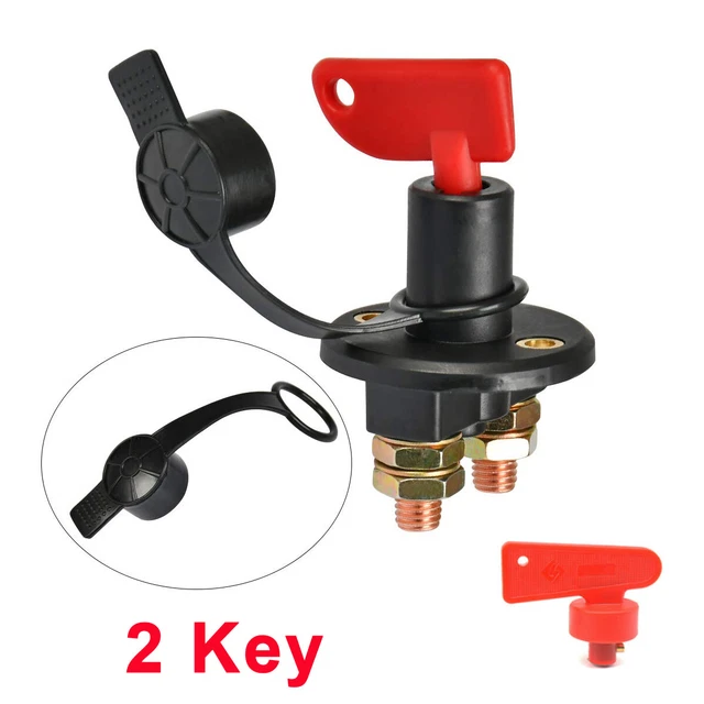 thumbnail image 2 of Battery Isolator Switch, Universal 12V-60V 300A High Current Battery Power Cut Isolator Kill Switch 10000 Times Electrical Life, Knob Control Power 2 of 13