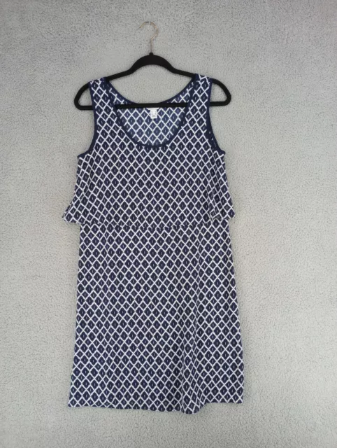 Nautica Dress Womens Small S Sleeveless Shift Blue