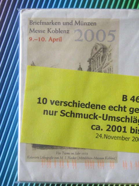 10 versch. Schmuckumschläge als Ganzsachen, echt gelaufen 2001-2006, B46, Bund