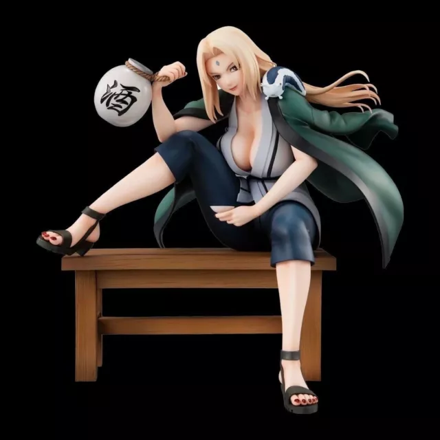 Sexy Adult Anime Statue Sitting Drinking Tsunade Model Figure Home Deco Art Toy