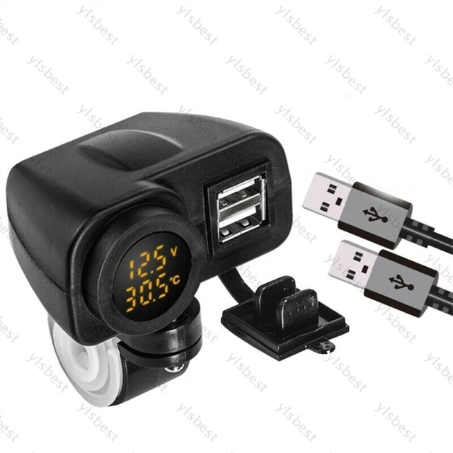 Per caricabatterie presa doppia presa USB da manubrio moto 12V impermeabile