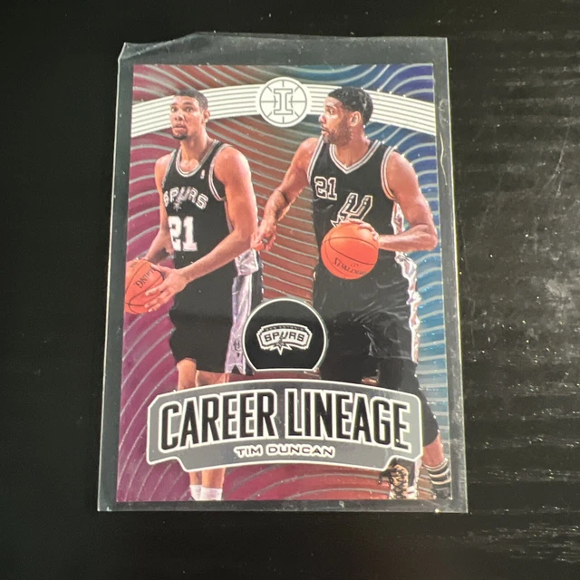 2019-20 Panini Illusions No 9 Tim Duncan Career Lineage ~ San Antonio Spurs
