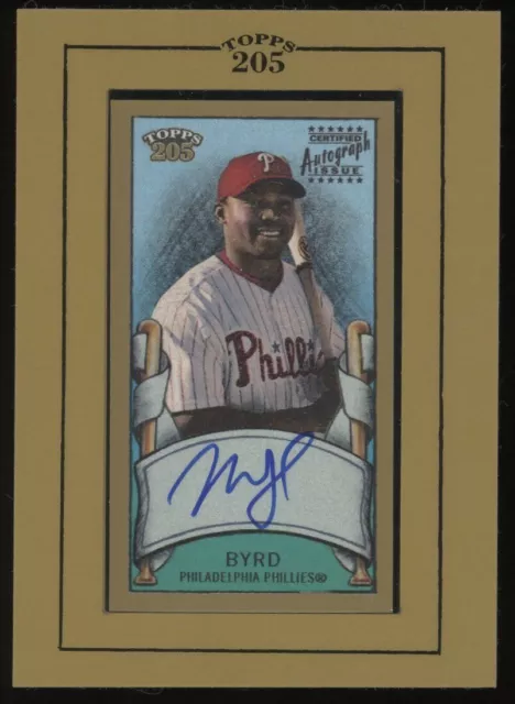 2003 Topps 205 Marlon Byrd Phillies Mini Framed Auto Rare Sp