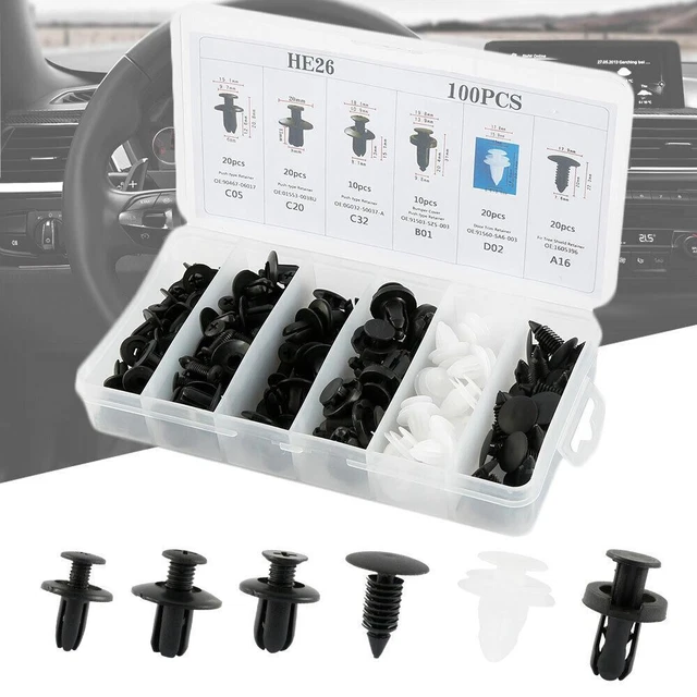 à rivets en plastique Pin poussoir en plastique Attaches automatiques Clip