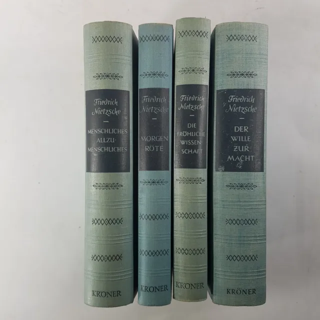 Nietzsche, lot de 4 ouvrages, en allemand PHILOSOPHIE, LIVRES EN ALLEMAND