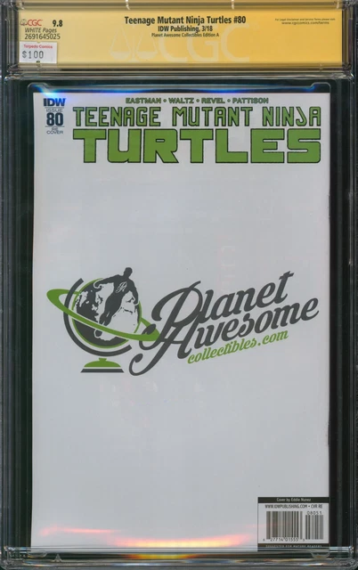 Teenage Mutant Ninja Turtles #80, CGC 9.8 Signed by Kevin Eastman *Variant* 2