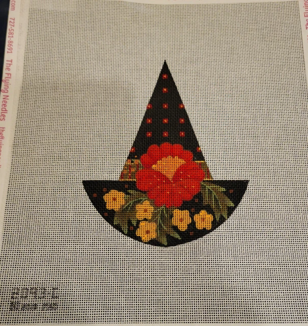 Melissa Shirley Hand Painted Halloween Witches Hat  #2093C Needlepoint Canvas