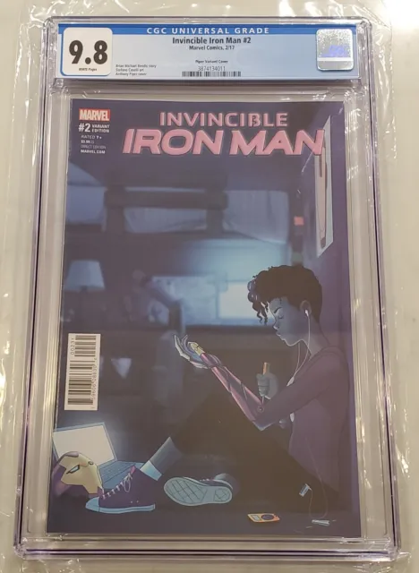 Invincible Iron Man #2 1:25 Piper Variant CGC 9.8 Riri Williams Disney+ MCU