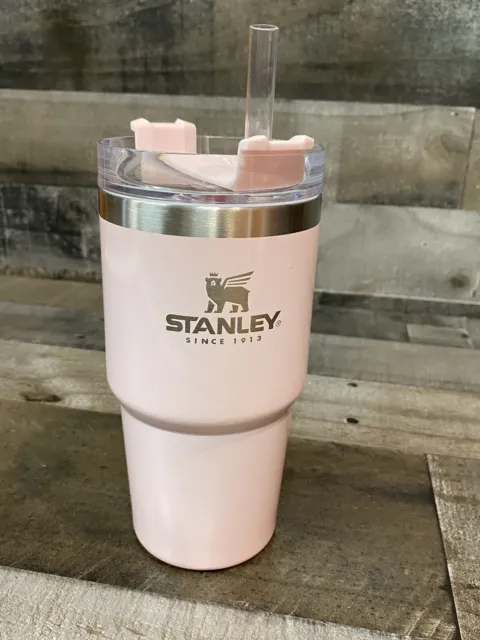 Stanley 20 oz. Tumbler Pink Rose Twist Top with Straw