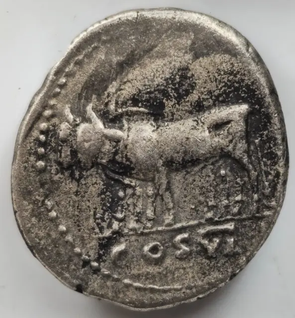 Ancient Roman Silver Denarius Vespasian. 3.0Gr 18Mm