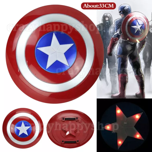 Avengers Captain America Shield with LED Light Collectible Kids Toy Cosplay Gift