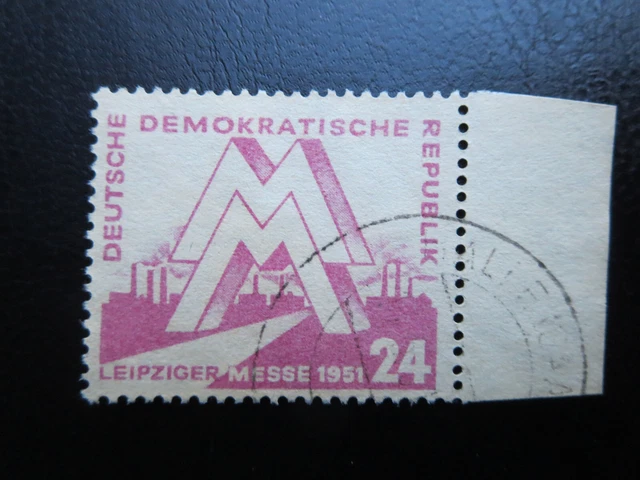DDR 1951 Mi-Nr 282 mit Seitenrand, gestempelt