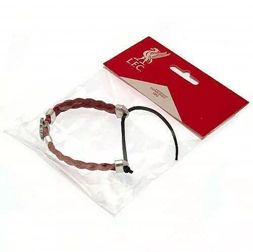Liverpool Fc Red Pu Leather Fashion Club Crested Slider Bracelet Wristband Lfc 3