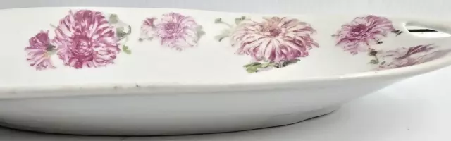 Vintage Hand Painted Porcelain PM Bavaria Celery Dish Moschendorf Factory 3