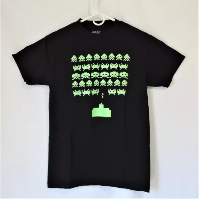 Taito Space Invaders Arcade Game T-Shirt Glow-in-the-Dark Size Small