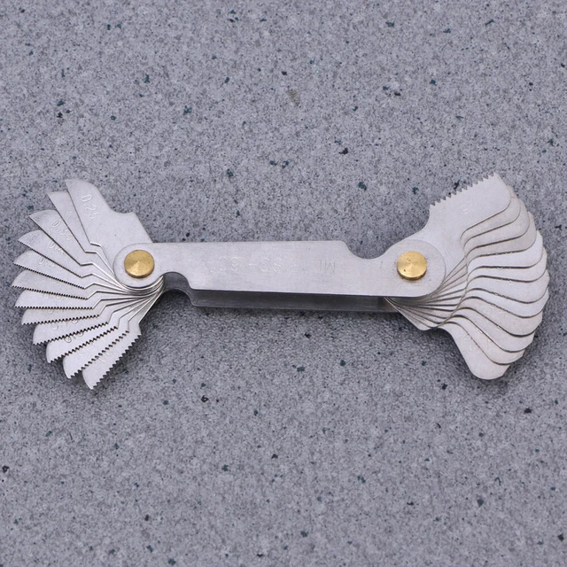 Template Metric Screw Pitch Gauge Inch System Tool Tapped Holes