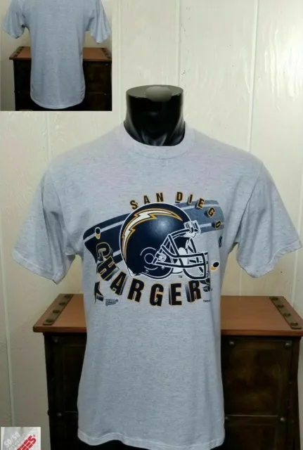 Los Angeles Chargers Vintage T-Shirt 90s  San Diego Logo Helmet S/S  Size: L NFL