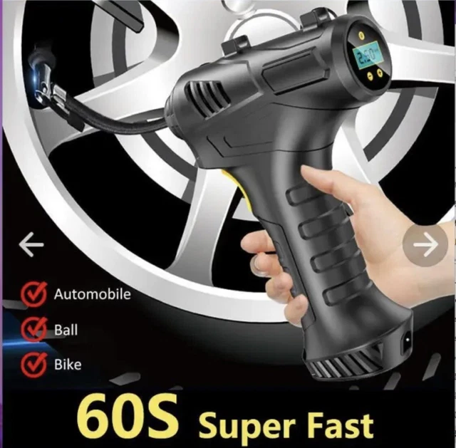 Cordless 12V Electric Car Tyre Inflator Pump Portable Tyre Air Compressor Pump